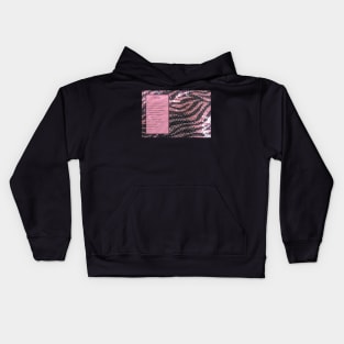 Photographic Image of Pink Zebra Sequins Kids Hoodie